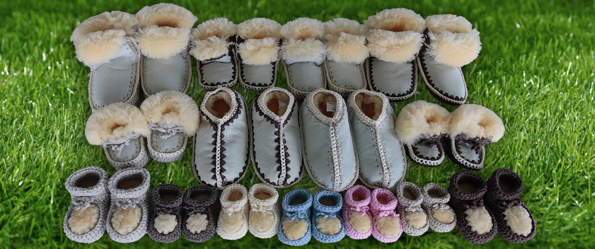 NZ Hand Made Sheepskin Slippers for Men, Women, Children and Babies